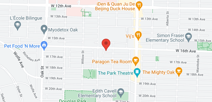 map of 301 668 W 16TH AVENUE